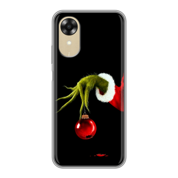 Силиконовый чехол на OPPO A17k с принтом Новый год Гринч