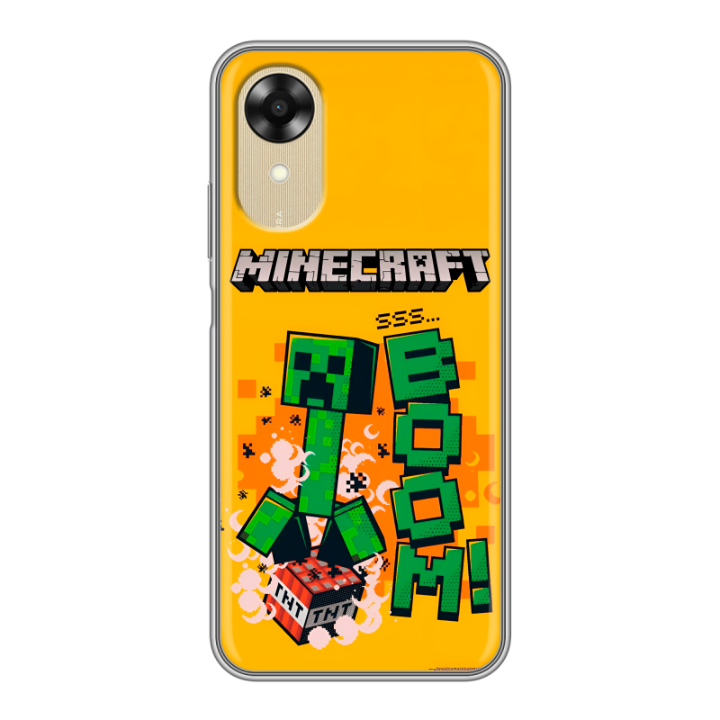 Силиконовый чехол на OPPO A17k с принтом Майнкрафт Minecraft Силиконовый чехол на OPPO A17k с принтом Майнкрафт Minecraft