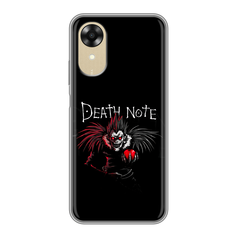 Силиконовый чехол на OPPO A17k с принтом Death note Тетрадь смерти Силиконовый чехол на OPPO A17k с принтом Death note Тетрадь смерти