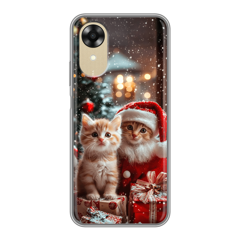 Силиконовый чехол на OPPO A17k с принтом Новый год Силиконовый чехол на OPPO A17k с принтом Новый год