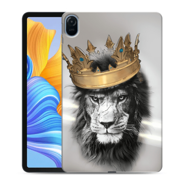Силиконовый чехол на планшета Huawei Honor Pad 8 с принтом Лев с короной