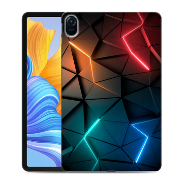 Силиконовый чехол на планшета Huawei Honor Pad 8 с принтом Абстракция неон