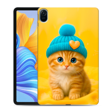 Силиконовый чехол на Huawei Honor Pad 8 с принтом Котенок в шапке