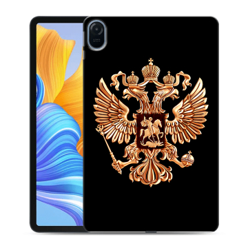 Силиконовый чехол на Huawei Honor Pad 8 с принтом Герб России золотой