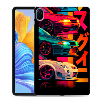 Силиконовый чехол на Huawei Honor Pad 8 с принтом Гоночные машины