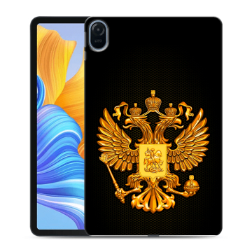 Силиконовый чехол на Huawei Honor Pad 8 с принтом Герб России желтый