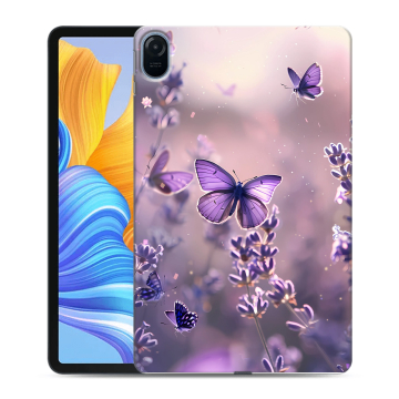 Силиконовый чехол на Huawei Honor Pad 8 с принтом бабочки и лаванда