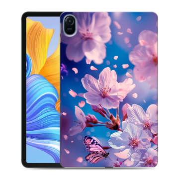 Силиконовый чехол на Huawei Honor Pad 8 с принтом цветы бабочки Силиконовый чехол на Huawei Honor Pad 8 с принтом цветы бабочки