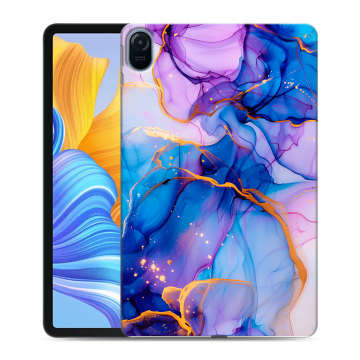 Силиконовый чехол на Huawei Honor Pad 8 с принтом синий мрамор Силиконовый чехол на Huawei Honor Pad 8 с принтом синий мрамор