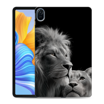 Силиконовый чехол на Huawei Honor Pad 8 с принтом Лев кошки
