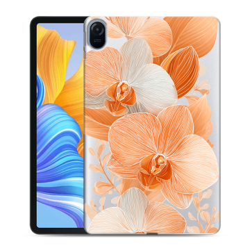 Силиконовый чехол на Huawei Honor Pad 8 с принтом Бежевые цветы