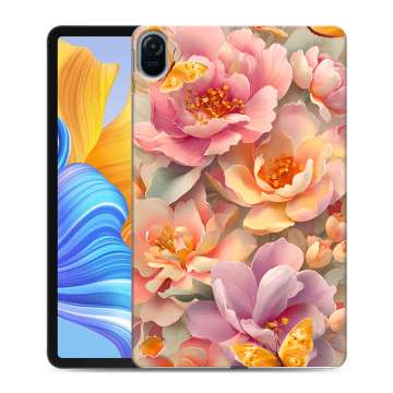 Силиконовый чехол на Huawei Honor Pad 8 с принтом Цветы и бабочки