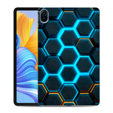 Силиконовый чехол на Huawei Honor Pad 8 с принтом Неоновые соты