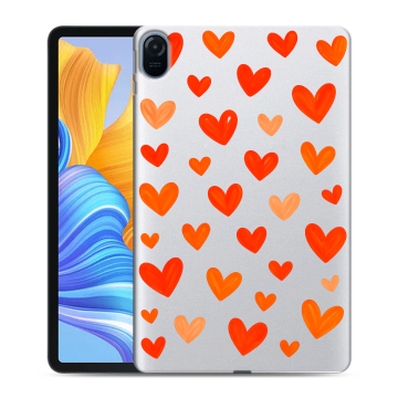 Силиконовый чехол на Huawei Honor Pad 8 с принтом Сердечки
