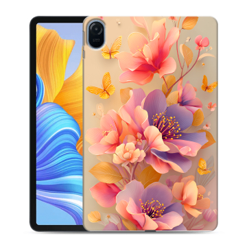 Силиконовый чехол на Huawei Honor Pad 8 с принтом Цветы и бабочки