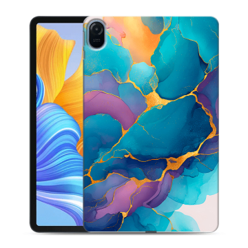 Силиконовый чехол на Huawei Honor Pad 8 с принтом Мрамор блестки