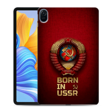 Силиконовый чехол на Huawei Honor Pad 8 с принтом Флаг Герб СССР