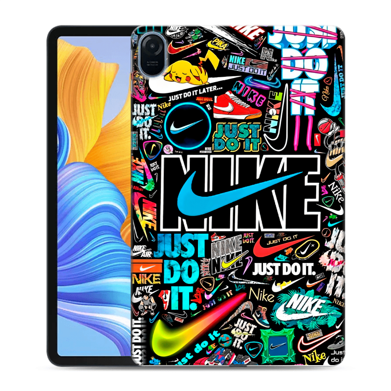 Силиконовый противоударный чехол на Huawei Honor Pad 8 с принтом найк nike черный Силиконовый противоударный чехол на Huawei Honor Pad 8 с принтом найк nike черный
