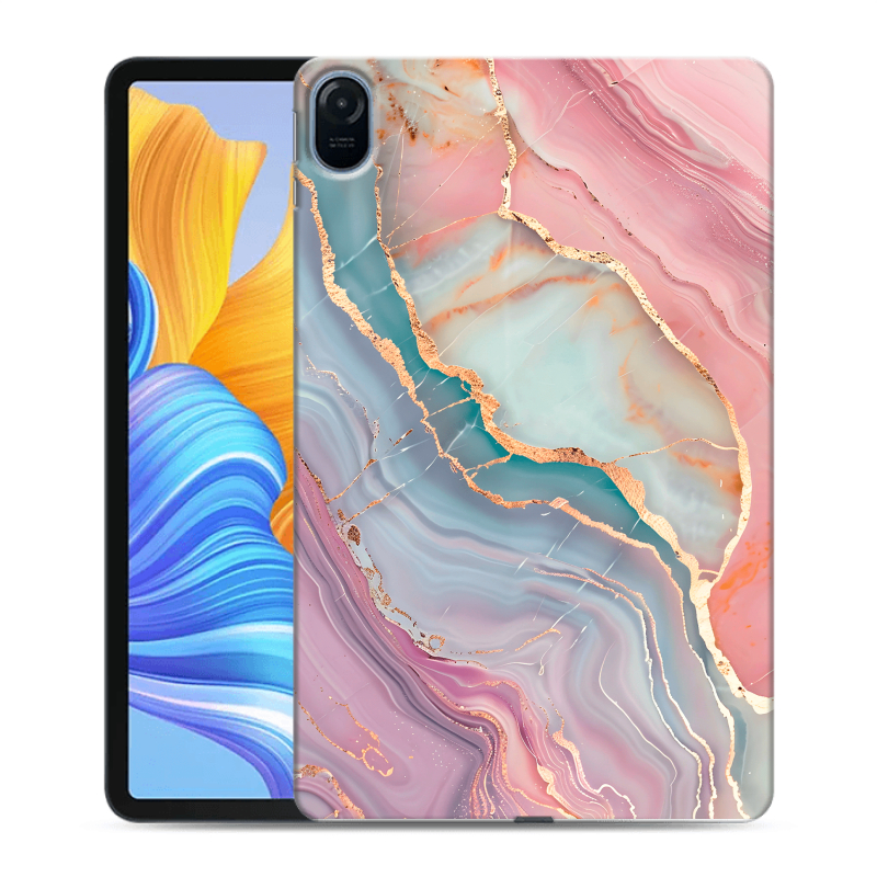 Силиконовый противоударный чехол на Huawei Honor Pad 8 с принтом розовый мрамор Силиконовый противоударный чехол на Huawei Honor Pad 8 с принтом розовый мрамор