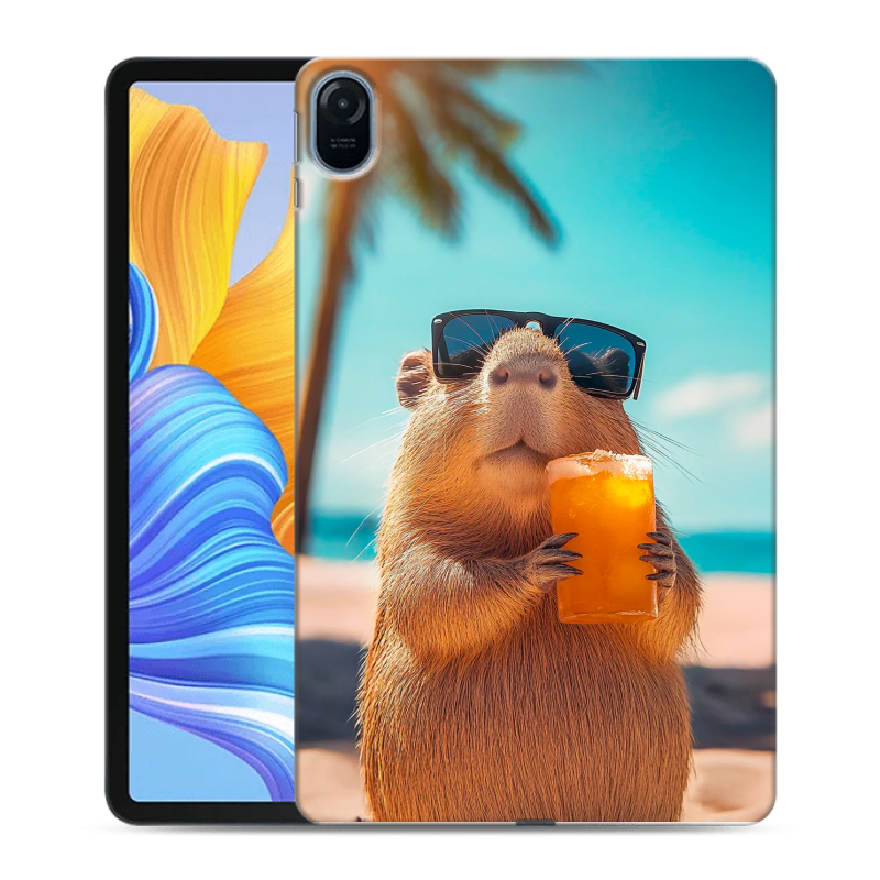 Силиконовый противоударный чехол на Huawei Honor Pad 8 с принтом Капибара Силиконовый противоударный чехол на Huawei Honor Pad 8 с принтом Капибара