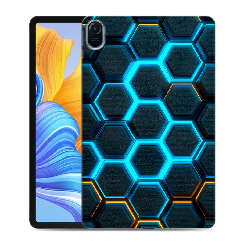 Силиконовый чехол на Huawei Honor Pad 8 с принтом Неоновые соты Силиконовый чехол на Huawei Honor Pad 8 с принтом Неоновые соты