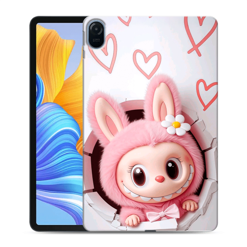 Силиконовый противоударный чехол на Huawei Honor Pad 8 с принтом Labubu Лабубу Силиконовый противоударный чехол на Huawei Honor Pad 8 с принтом Labubu Лабубу