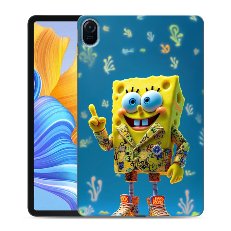 Силиконовый противоударный чехол на Huawei Honor Pad 8 с принтом Спанч боб Спанчбоб Силиконовый противоударный чехол на Huawei Honor Pad 8 с принтом Спанч боб Спанчбоб