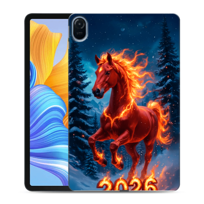 Силиконовый чехол на Huawei Honor Pad 8 с принтом Новый год коня Силиконовый чехол на Huawei Honor Pad 8 с принтом Новый год коня