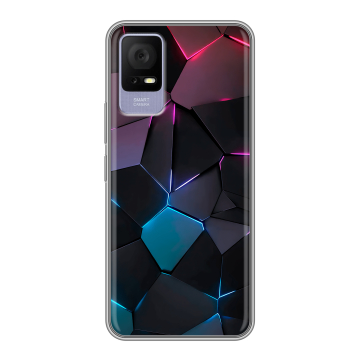 Силиконовый чехол на TCL 405 с принтом Геометрия неона Силиконовый чехол на TCL 405 с принтом Геометрия неона