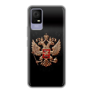 Силиконовый чехол на TCL 405 с принтом Герб России Силиконовый чехол на TCL 405 с принтом Герб России