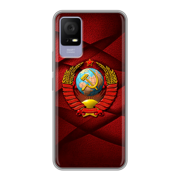Силиконовый чехол на TCL 405 с принтом Герб СССР Силиконовый чехол на TCL 405 с принтом Герб СССР