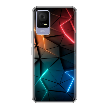 Силиконовый чехол на TCL 405 с принтом Абстракция неон Силиконовый чехол на TCL 405 с принтом Абстракция неон