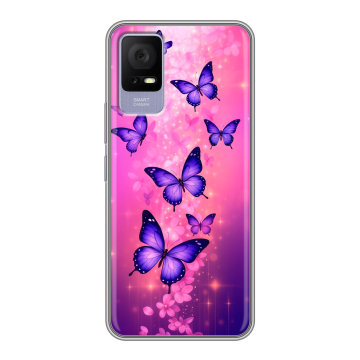 Силиконовый чехол на TCL 405 с принтом Бабочки