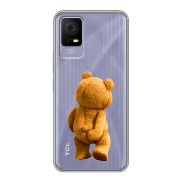 Силиконовый чехол на TCL 405 с принтом Медведь