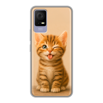 Силиконовый чехол на TCL 405 с принтом котенок Силиконовый чехол на TCL 405 с принтом котенок