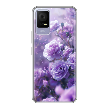 Силиконовый чехол на TCL 405 с принтом Розы цветы