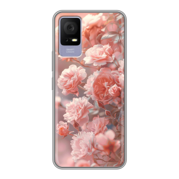 Силиконовый чехол на TCL 405 с принтом Розовые розы Силиконовый чехол на TCL 405 с принтом Розовые розы