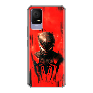 Силиконовый чехол на TCL 405 с принтом человек паук spiderman