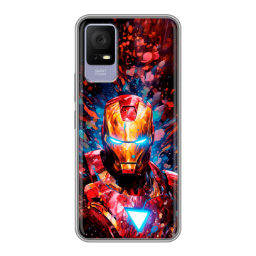 Силиконовый чехол на TCL 405 с принтом Железный человек Ironman Силиконовый чехол на TCL 405 с принтом Железный человек Ironman