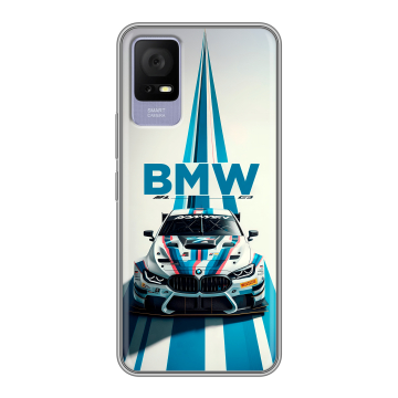 Силиконовый чехол на TCL 405 с принтом БМВ BMW Силиконовый чехол на TCL 405 с принтом БМВ BMW