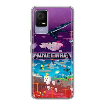 Силиконовый чехол на TCL 405 с принтом Майнкрафт Minecraft Силиконовый чехол на TCL 405 с принтом Майнкрафт Minecraft