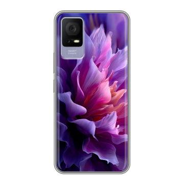 Силиконовый чехол на TCL 405 с принтом женский цветы