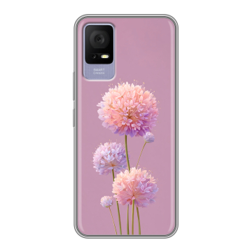 Силиконовый чехол на TCL 405 с принтом Цветы Силиконовый чехол на TCL 405 с принтом Цветы