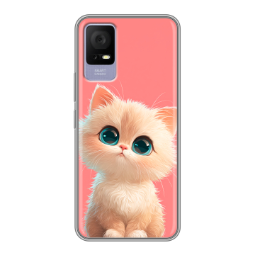 Силиконовый чехол на TCL 405 с принтом Розовый котенок Силиконовый чехол на TCL 405 с принтом Розовый котенок