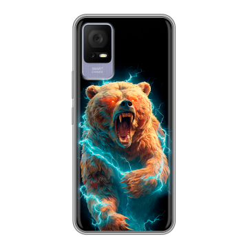 Силиконовый чехол на TCL 405 с принтом Медведь Силиконовый чехол на TCL 405 с принтом Медведь