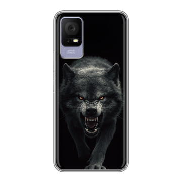 Силиконовый чехол на TCL 405 с принтом Волк