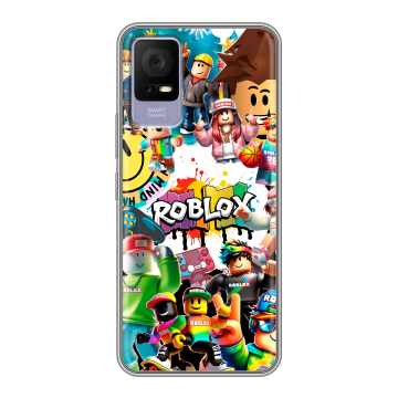 Силиконовый чехол на TCL 405 с принтом Roblox Роблокс