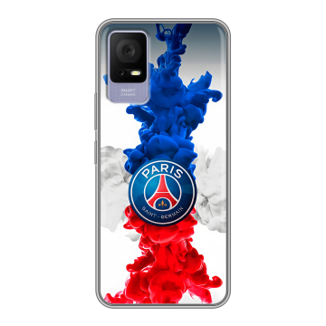 Силиконовый чехол на TCL 405 с принтом PSG ПСЖ Силиконовый чехол на TCL 405 с принтом PSG ПСЖ