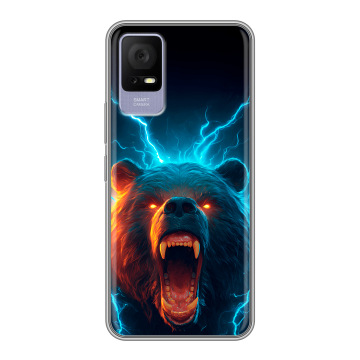 Силиконовый чехол на TCL 405 с принтом Медведь Силиконовый чехол на TCL 405 с принтом Медведь