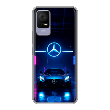 Силиконовый чехол на TCL 405 с принтом Mercedes Мерседес